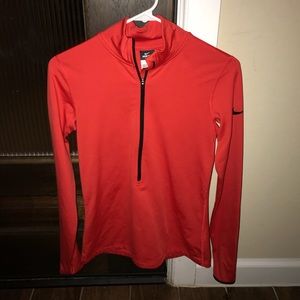 nike quarter red zip up
